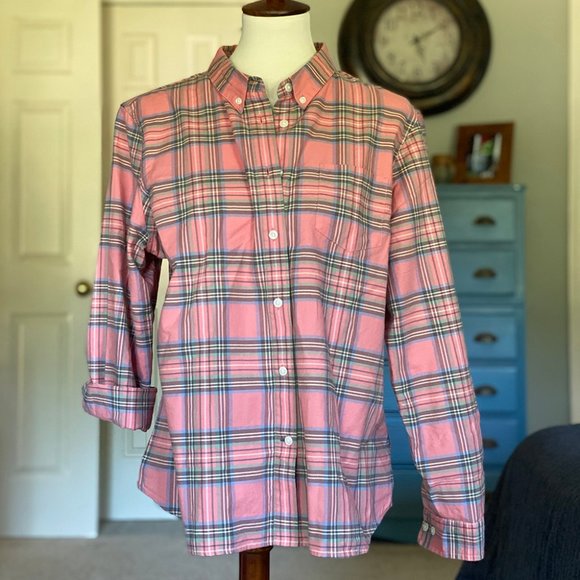 L.L. Bean Sweaters - LL Bean Organic Cotton Oxford Shirt, Dark Salmon